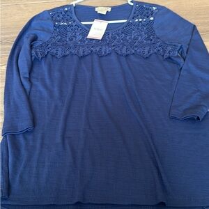 Blue Status lace blouse
